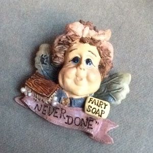 Boyds Bears Scrub A Dub Pin Never Done Fairy Soap